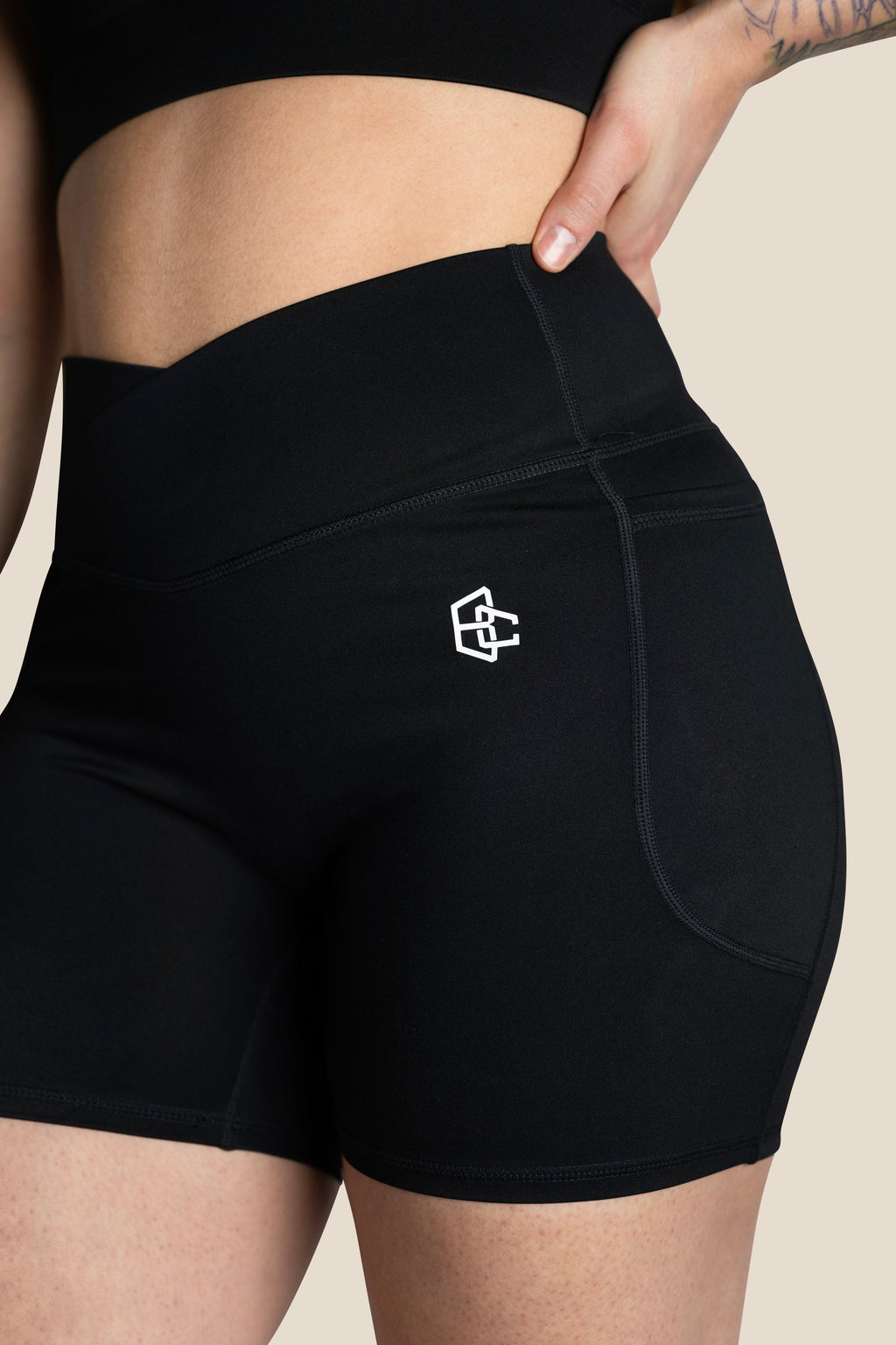 Leggin Corto V-Shape Bolsillo NEGRO 