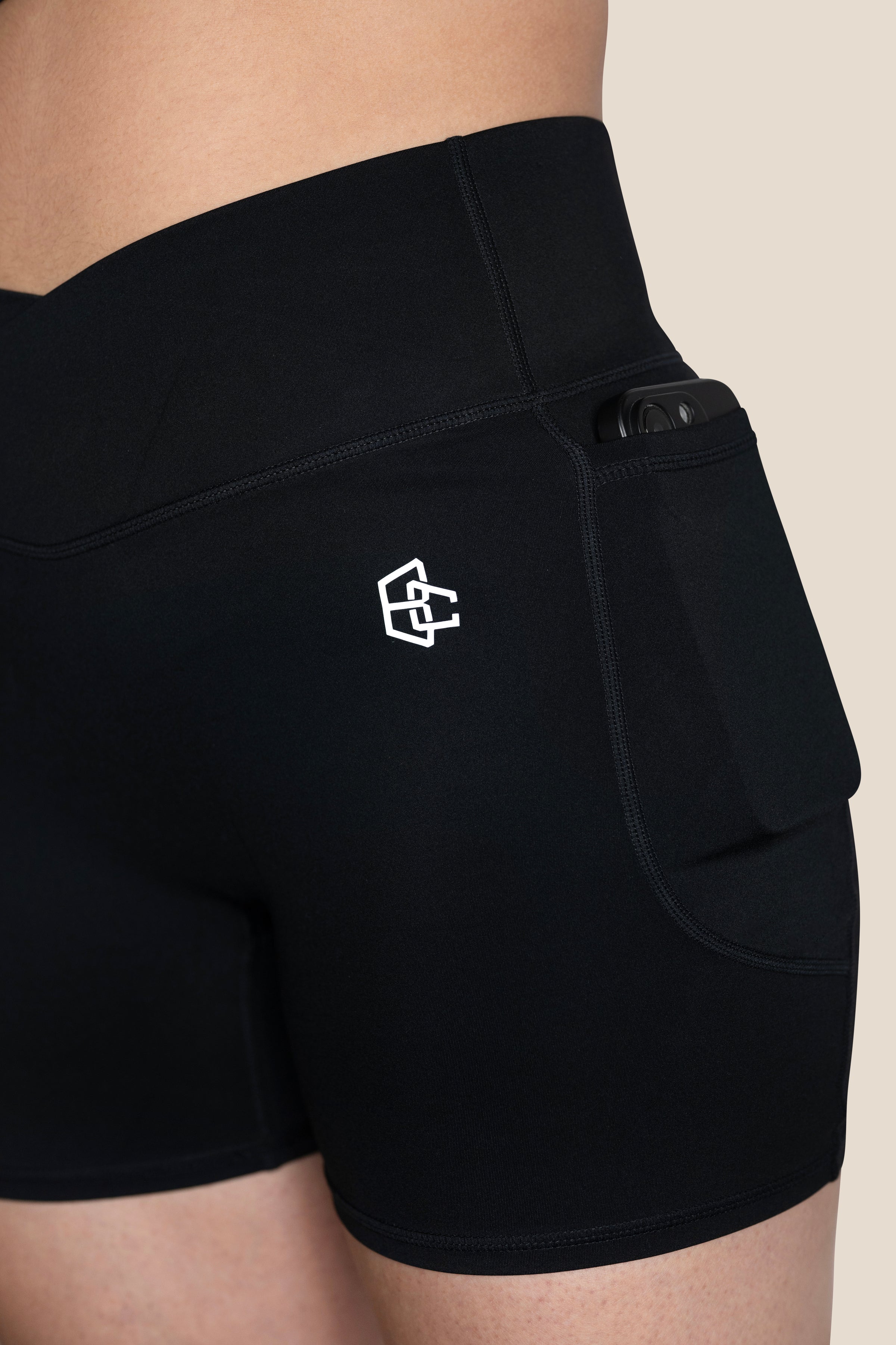 Leggin Corto V-Shape Bolsillo NEGRO 