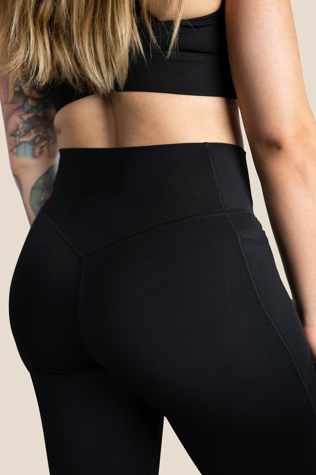 Leggin Largo V-Shape Bolsillo NEGRO